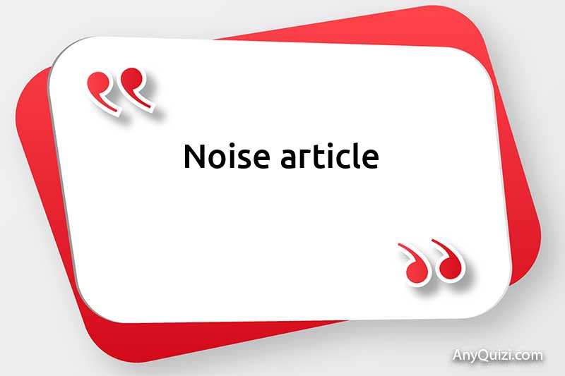  Noise article